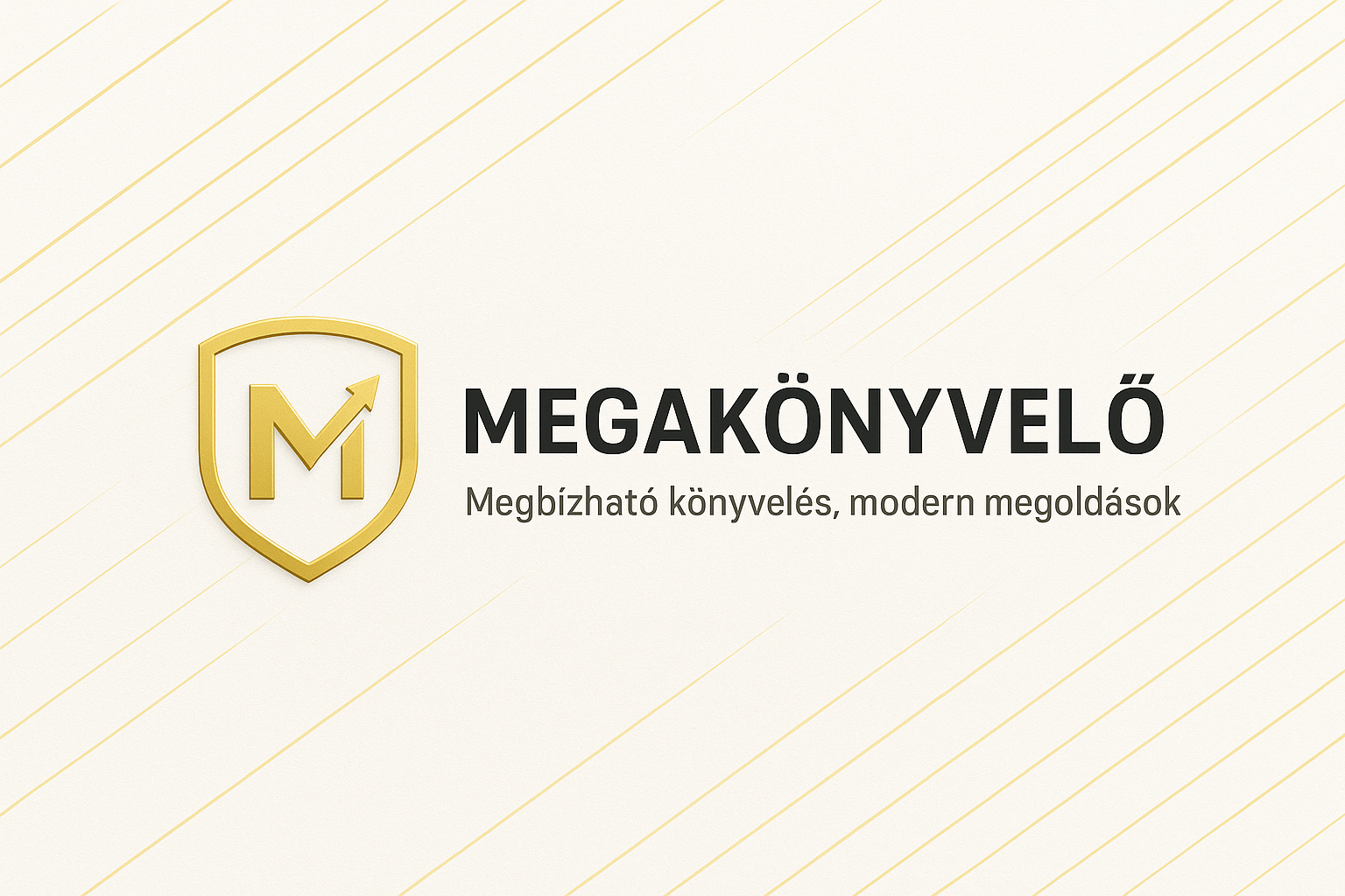 Megakönyvelő logó (csíkozott)